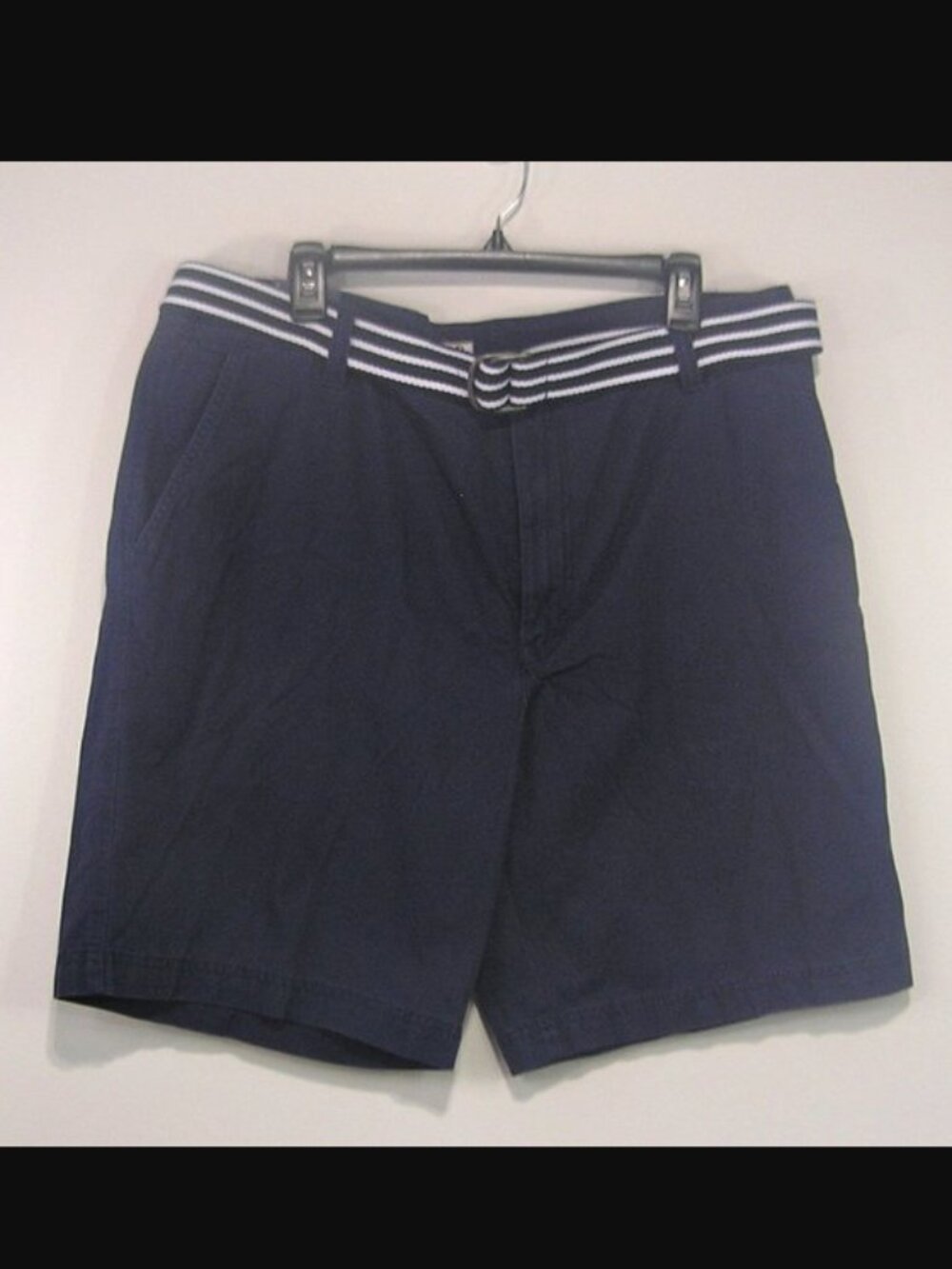 NWT IZOD SHORTS SIZE 38 NAVY BLUE FLAT FRONT